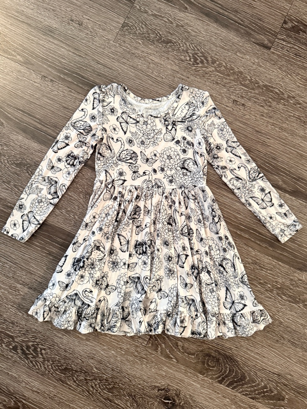 Posh Peanut Swan Dress 5T - 6T